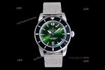 OXF Breitling Superocean 42mm B31 Movement Green Face SS Band Watch